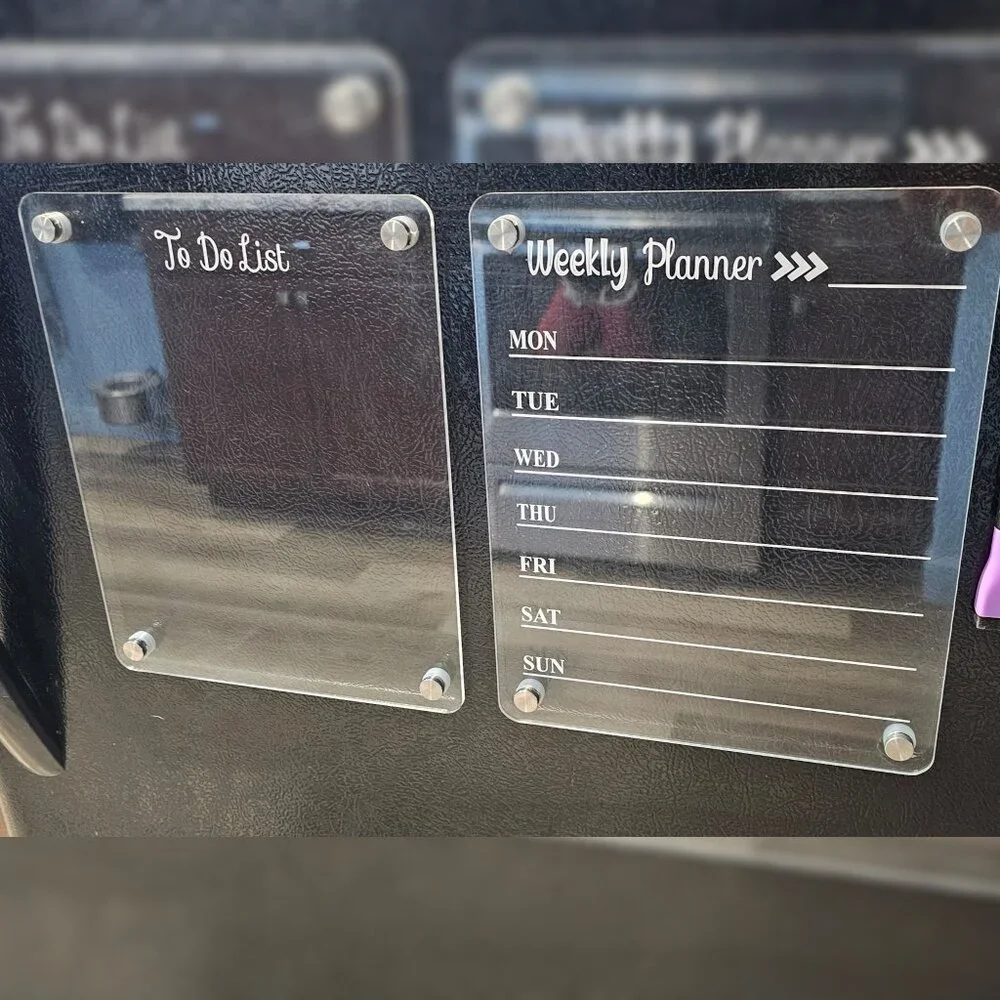 Magnetic To Do and Weekly Planner Boards Acrylic with Markers
